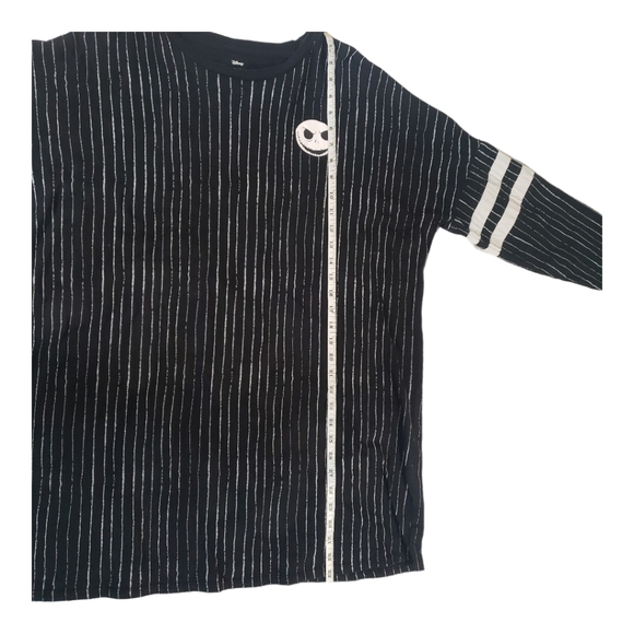 Disney The Nightmare Before Christmas Pinstripe Pumpkin King Long Sleeve Shirt L - Picture 6 of 11